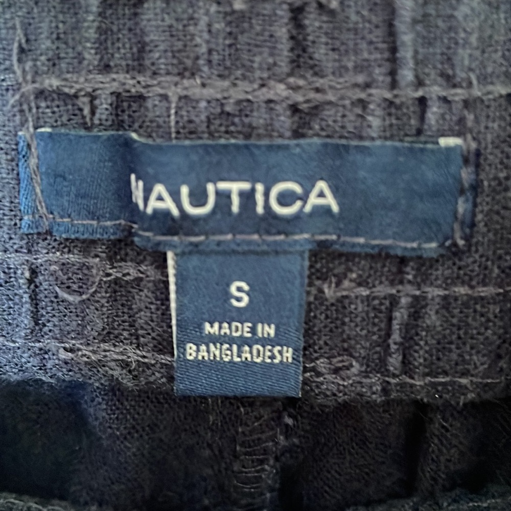 Nautica Navy Linen Blend Pull On Shorts Small - Picture 5 of 6